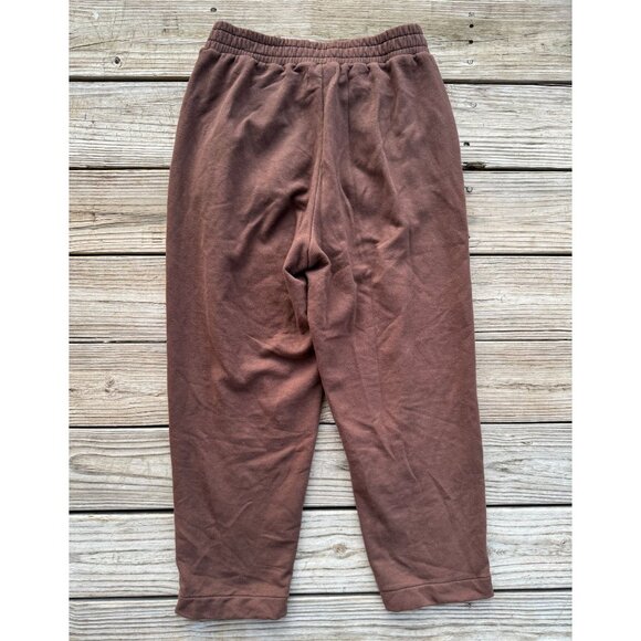 Madewell Brown Ribbed Seamed Pockets Sweatpants Lounge Pants Women's Medium - Picture 4 of 8